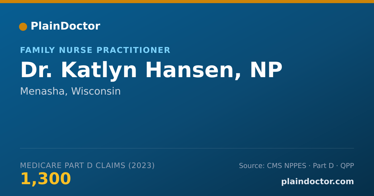 Shareable card for Katlyn Hansen, NP - Family Nurse Practitioner, Menasha, WI