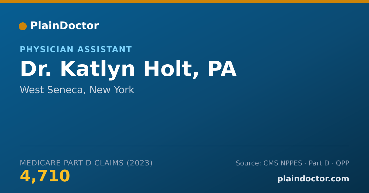 Shareable card for Katlyn Holt, PA - Physician Assistant, West Seneca, NY