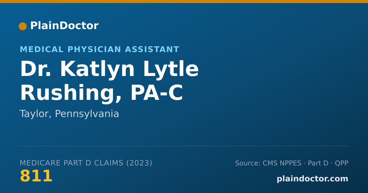 Shareable card for Katlyn Lytle Rushing, PA-C - Medical Physician Assistant, Taylor, PA