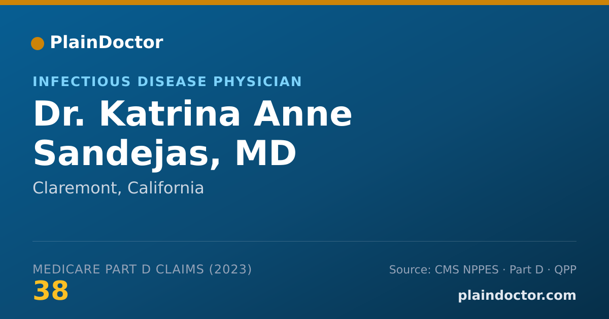 Shareable card for Katrina Anne Sandejas, MD - Infectious Disease Physician, Claremont, CA