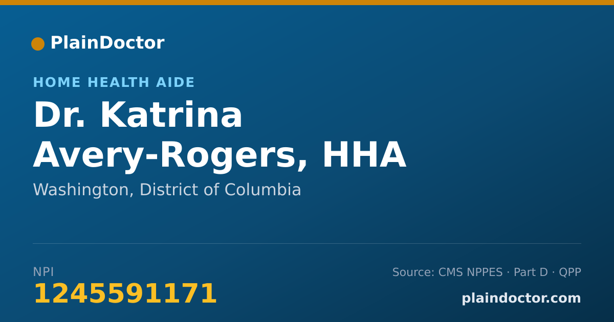 Shareable card for Katrina Avery-Rogers, HHA - Home Health Aide, Washington, DC