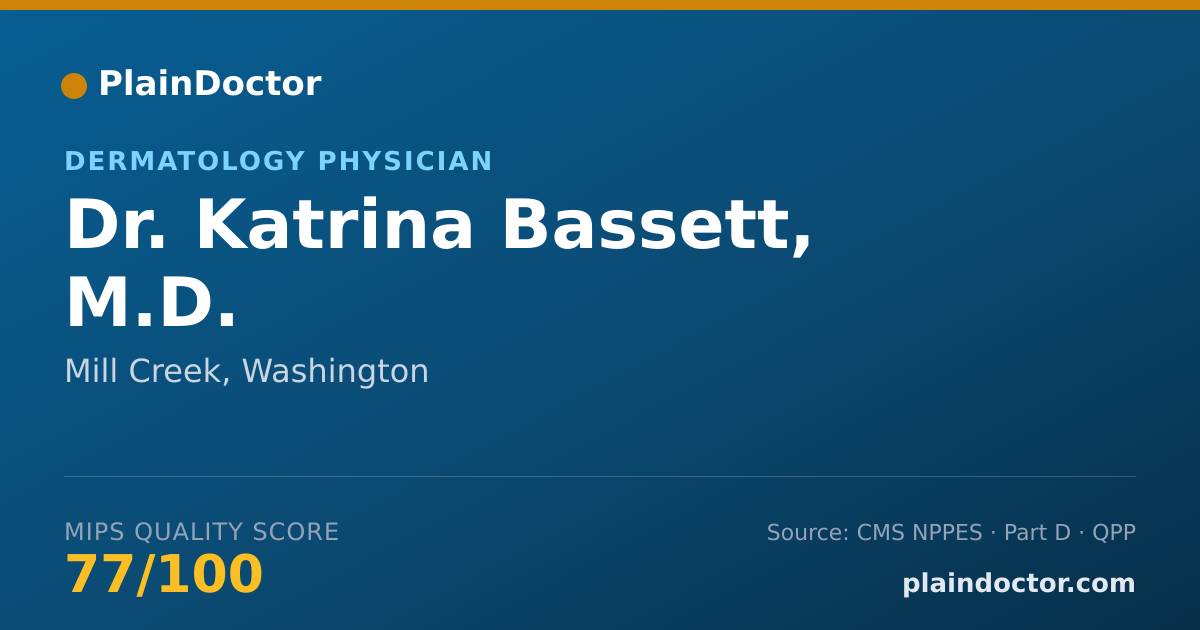 Shareable card for Katrina Bassett, M.D. - Dermatology Physician, Mill Creek, WA