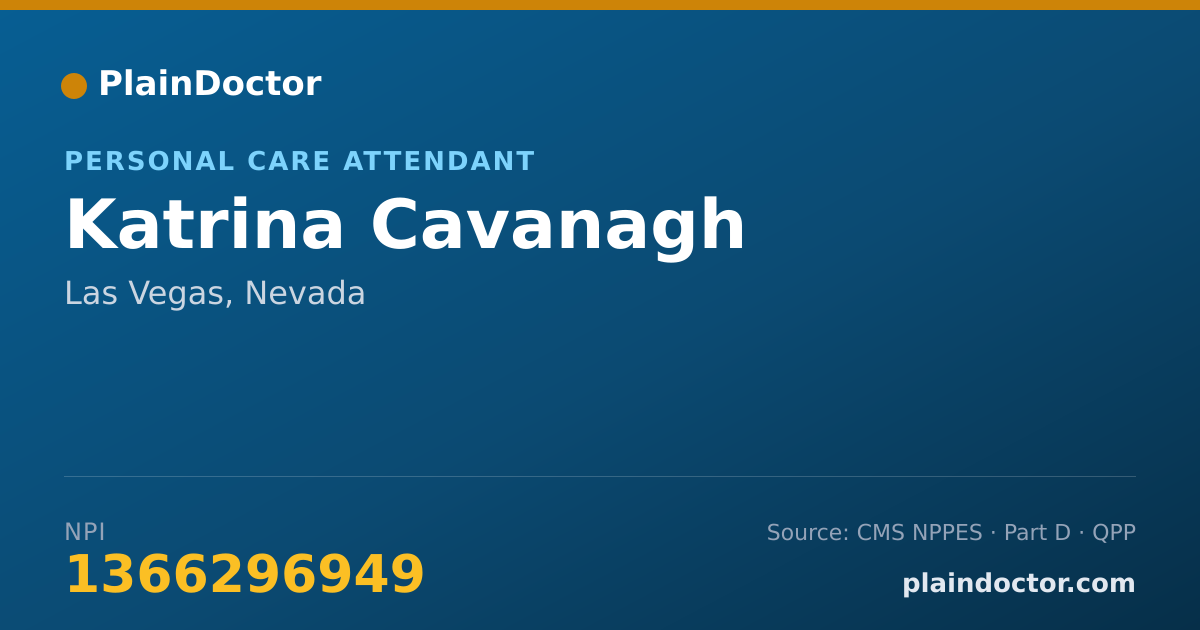 Shareable card for Katrina Cavanagh - Personal Care Attendant, Las Vegas, NV
