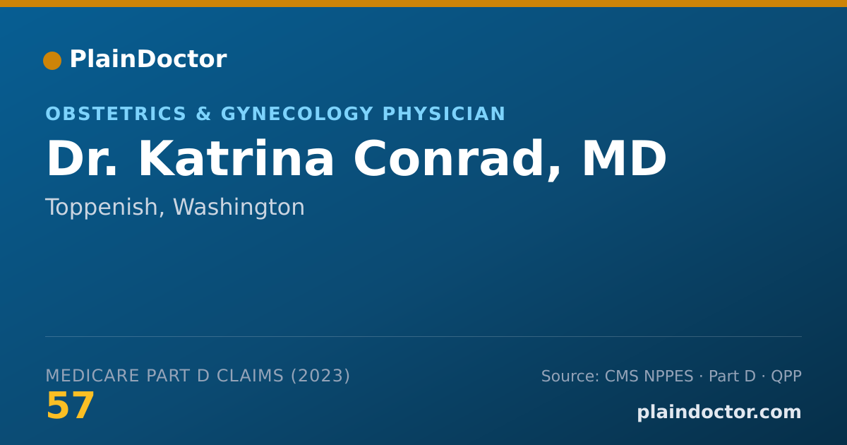 Shareable card for Katrina Conrad, MD - Obstetrics & Gynecology Physician, Toppenish, WA