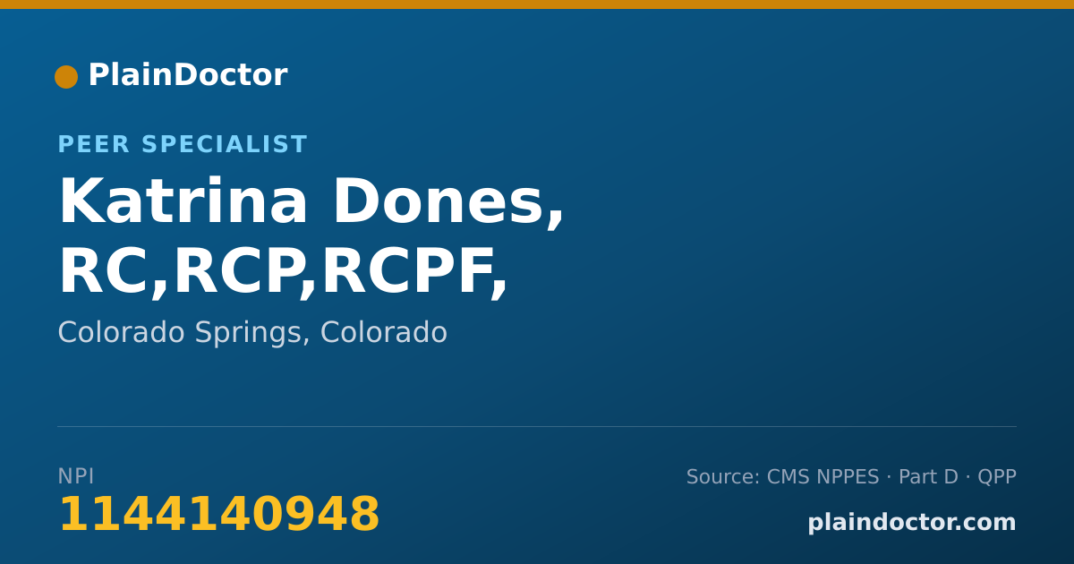 Shareable card for Katrina Dones, RC,RCP,RCPF, - Health & Wellness Coach, Colorado Springs, CO