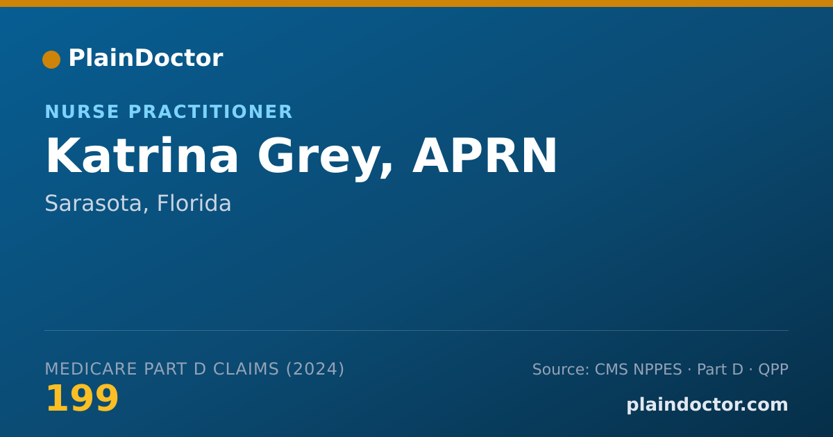 Shareable card for Katrina Grey, APRN - Nurse Practitioner, Sarasota, FL