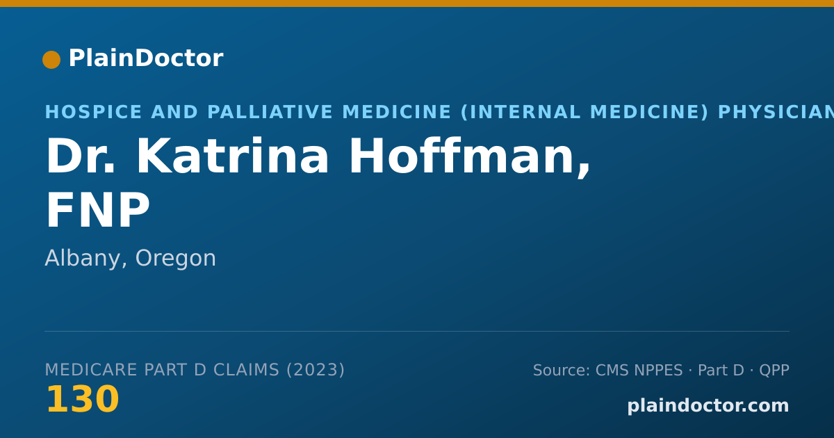 Shareable card for Katrina Hoffman, FNP - Hospice and Palliative Medicine (Internal Medicine) Physician, Albany, OR