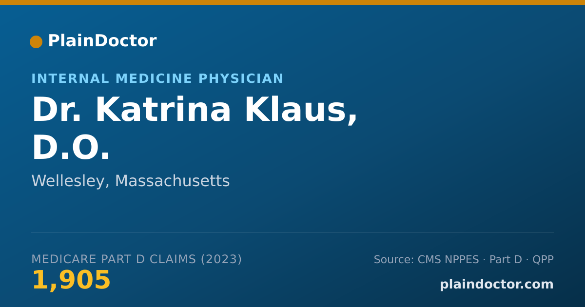 Shareable card for Katrina Klaus, D.O. - Internal Medicine Physician, Wellesley, MA