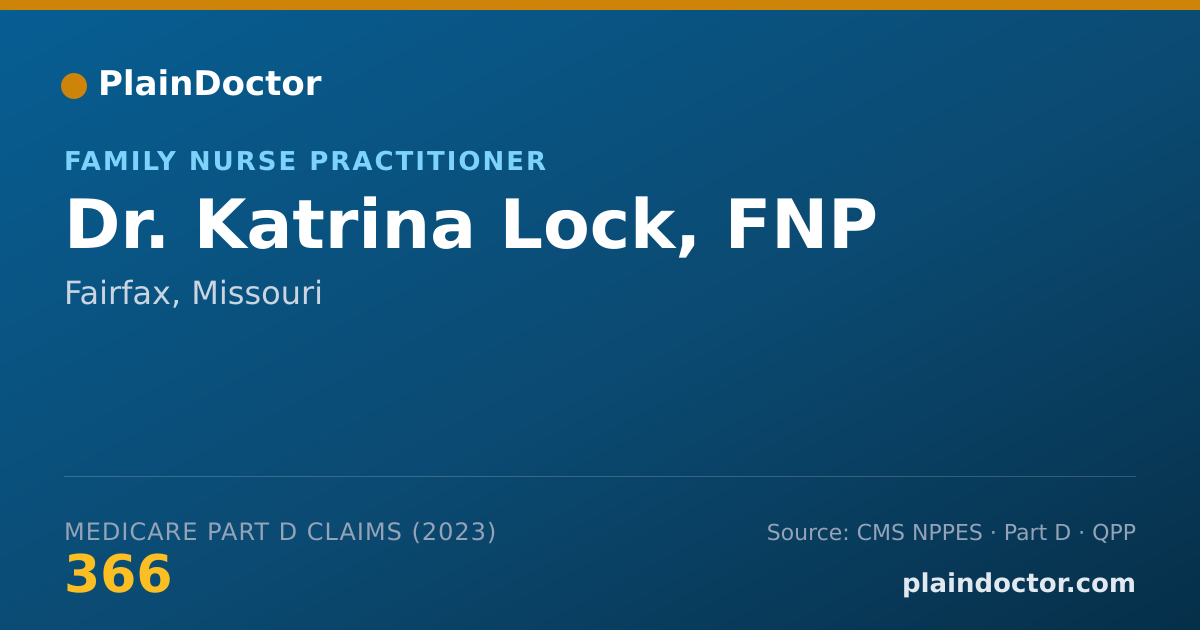 Shareable card for Katrina Lock, FNP - Family Nurse Practitioner, Fairfax, MO