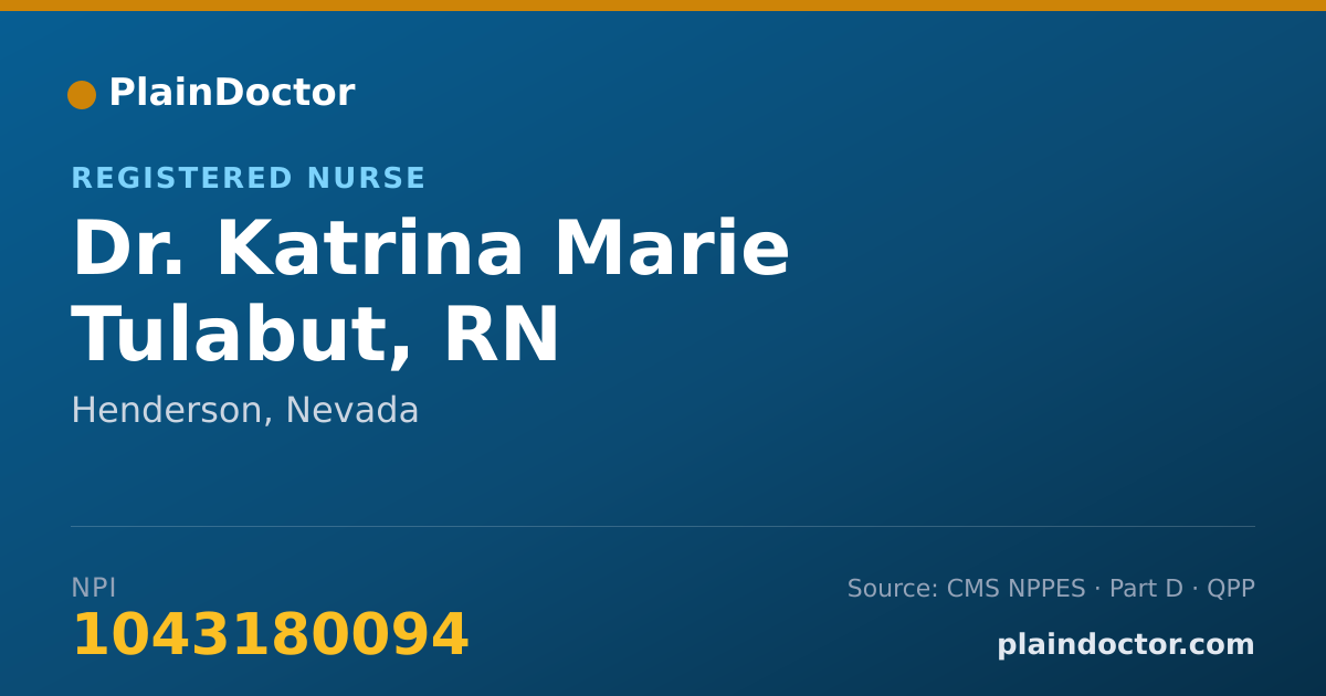 Shareable card for Katrina Marie Tulabut, RN - Registered Nurse, Henderson, NV