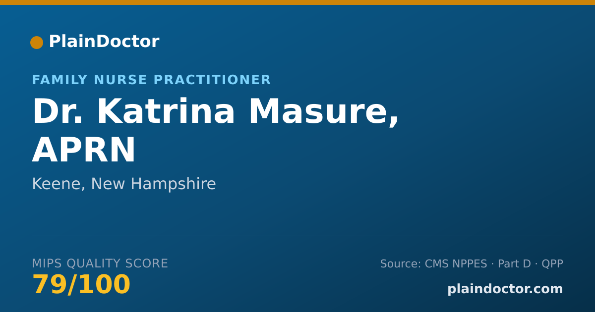 Shareable card for Katrina Masure, APRN - Family Nurse Practitioner, Keene, NH