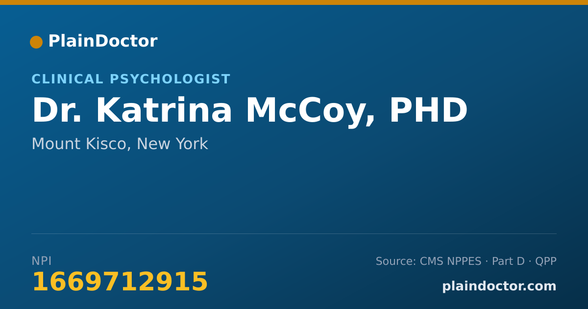 Shareable card for Katrina McCoy, PHD - Clinical Psychologist, Mount Kisco, NY