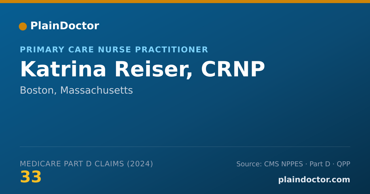 Shareable card for Katrina Reiser, CRNP - Family Nurse Practitioner, Boston, MA