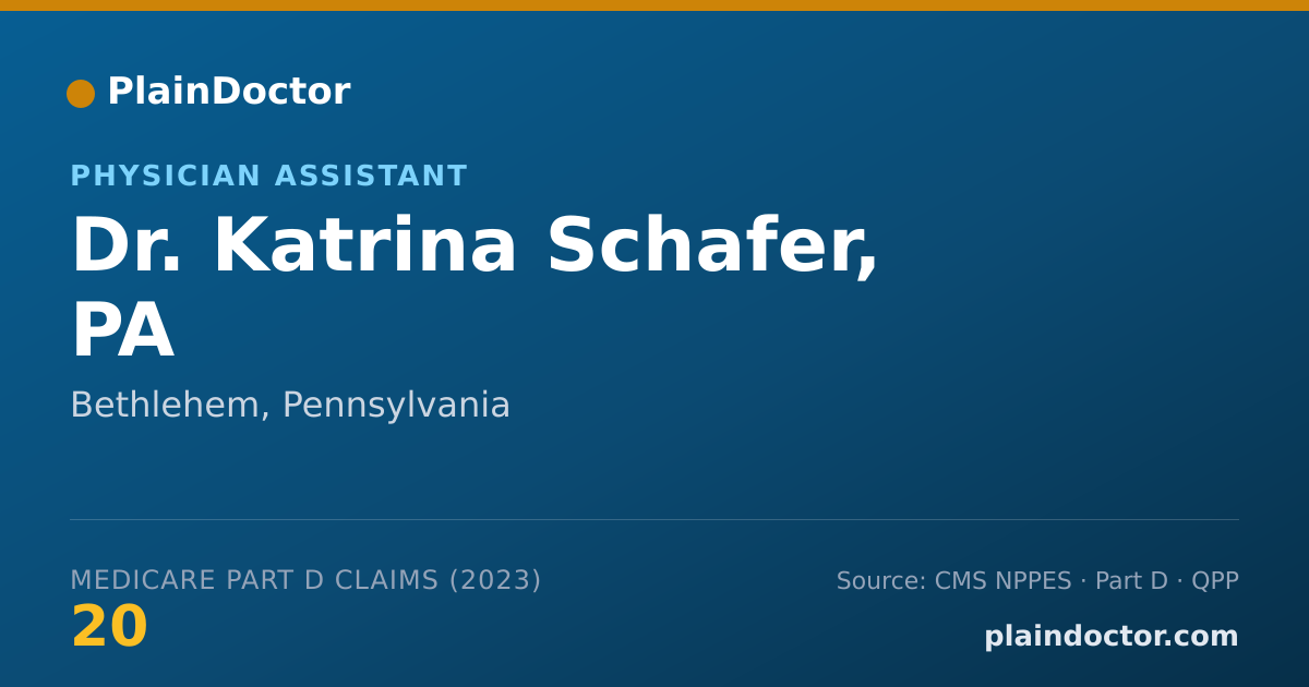 Shareable card for Katrina Schafer, PA - Physician Assistant, Bethlehem, PA