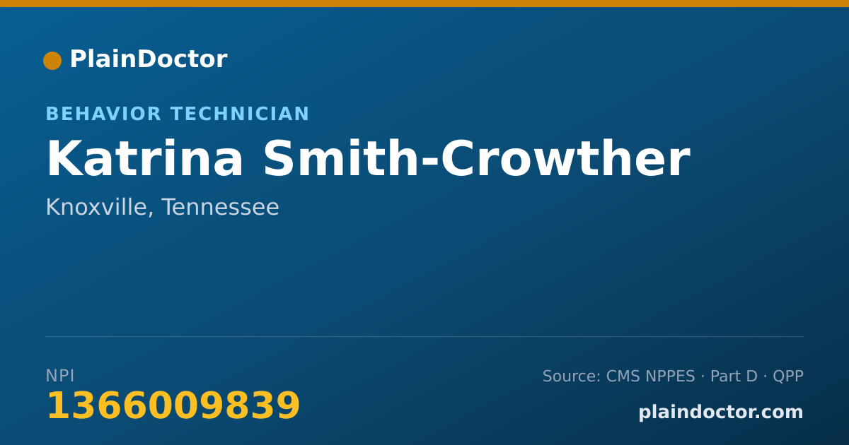 Shareable card for Katrina Smith-Crowther - Behavior Technician, Knoxville, TN