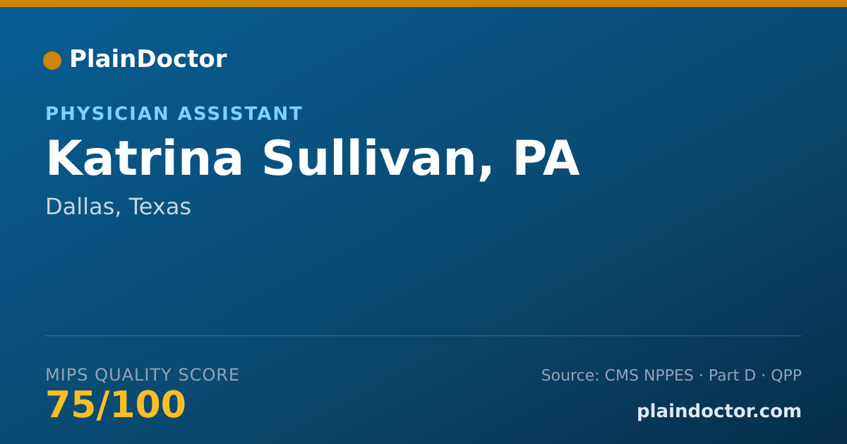 Shareable card for Katrina Sullivan, PA - Physician Assistant, Dallas, TX