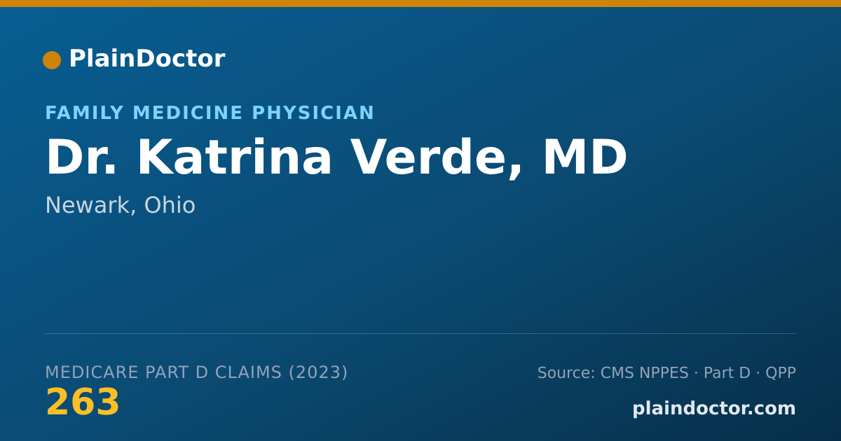 Shareable card for Katrina Verde, MD - Family Medicine Physician, Newark, OH