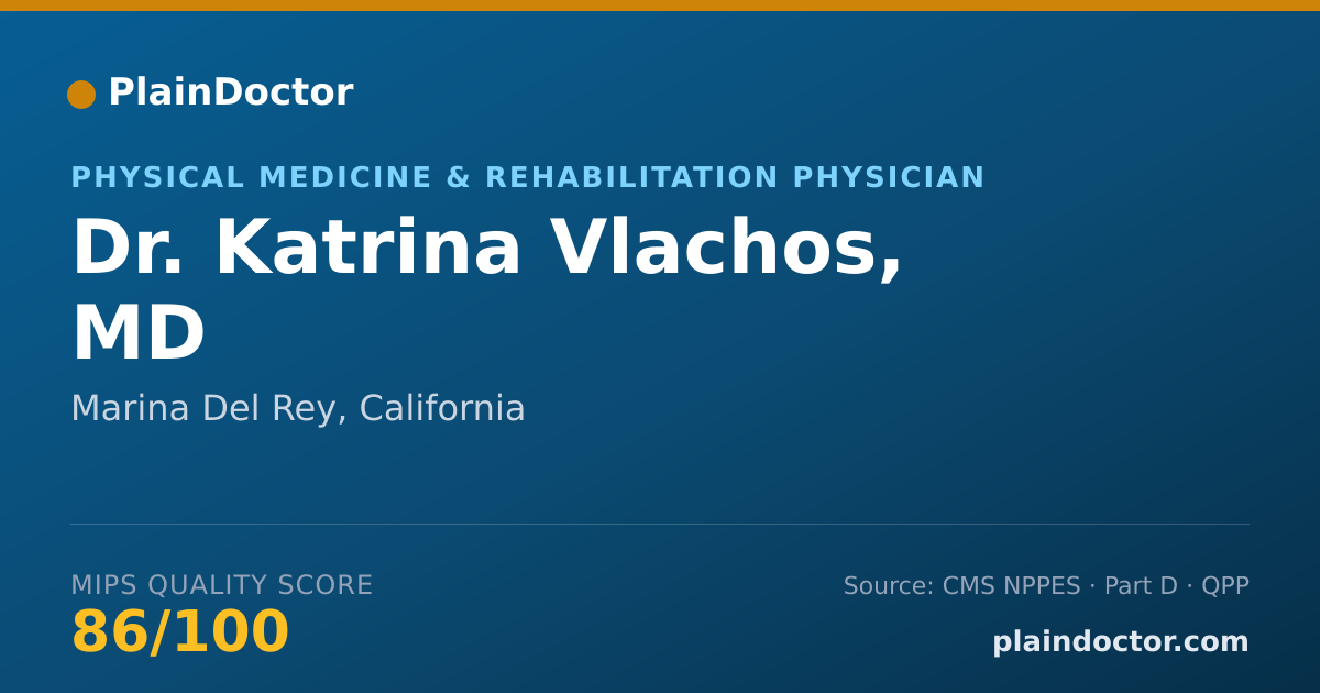 Shareable card for Katrina Vlachos, MD - Physical Medicine & Rehabilitation Physician, Marina Del Rey, CA