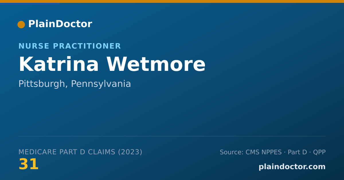 Shareable card for Katrina Wetmore - Nurse Practitioner, Pittsburgh, PA
