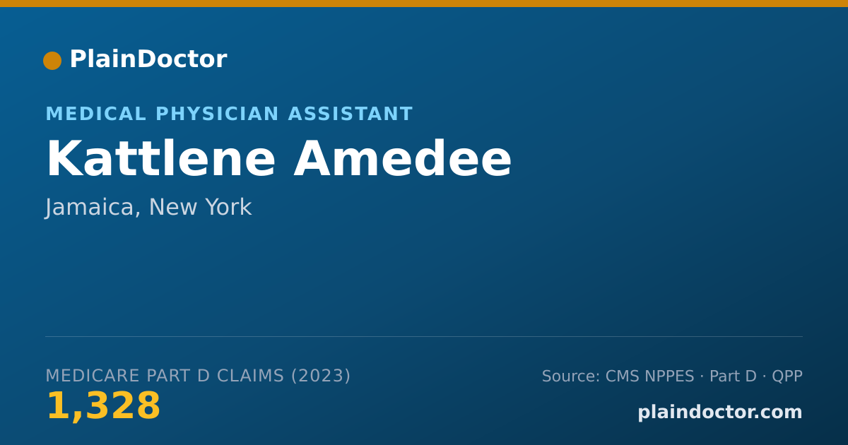 Shareable card for Kattlene Amedee - Medical Physician Assistant, Jamaica, NY