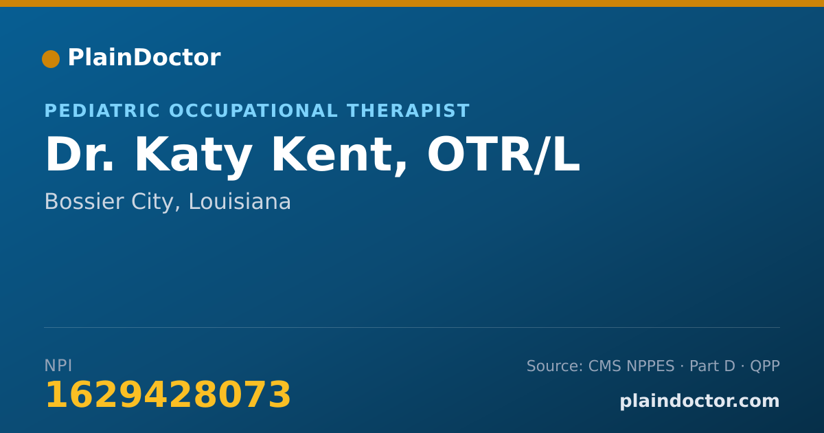 Shareable card for Katy Kent, OTR/L - Pediatric Occupational Therapist, Bossier City, LA