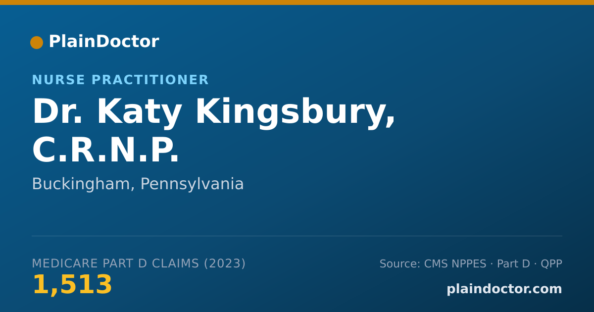 Shareable card for Katy Kingsbury, C.R.N.P. - Nurse Practitioner, Buckingham, PA