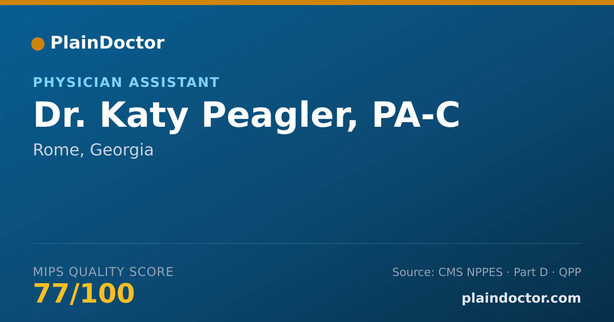 Shareable card for Katy Peagler, PA-C - Physician Assistant, Rome, GA