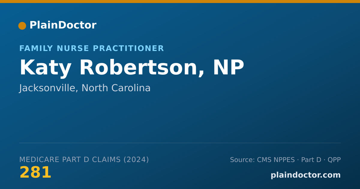 Shareable card for Katy Robertson, NP - Family Nurse Practitioner, Jacksonville, NC
