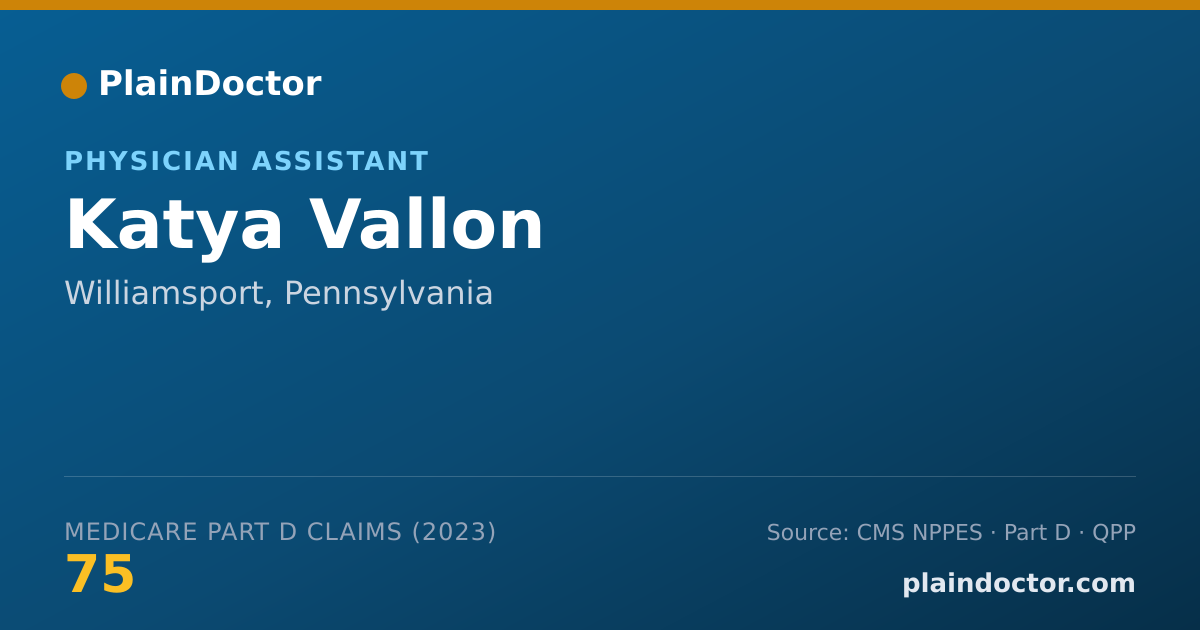 Shareable card for Katya Vallon - Physician Assistant, Williamsport, PA