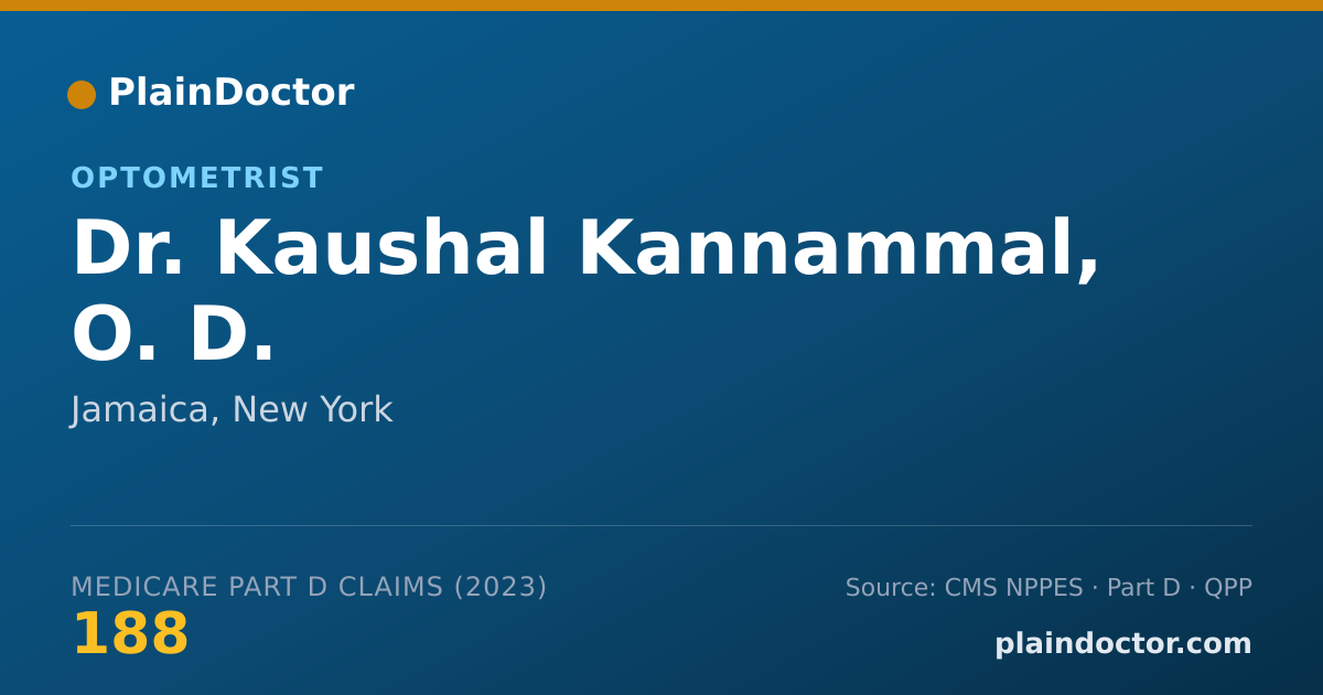 Shareable card for Kaushal Kannammal, O. D. - Optometrist, Jamaica, NY