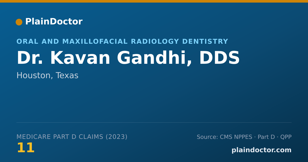 Shareable card for Kavan Gandhi, DDS - Oral and Maxillofacial Radiology Dentistry, Houston, TX
