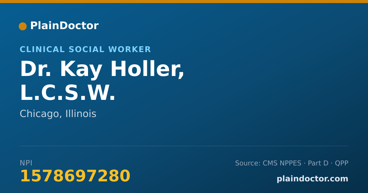 Shareable card for Kay Holler, L.C.S.W. - Clinical Social Worker, Chicago, IL