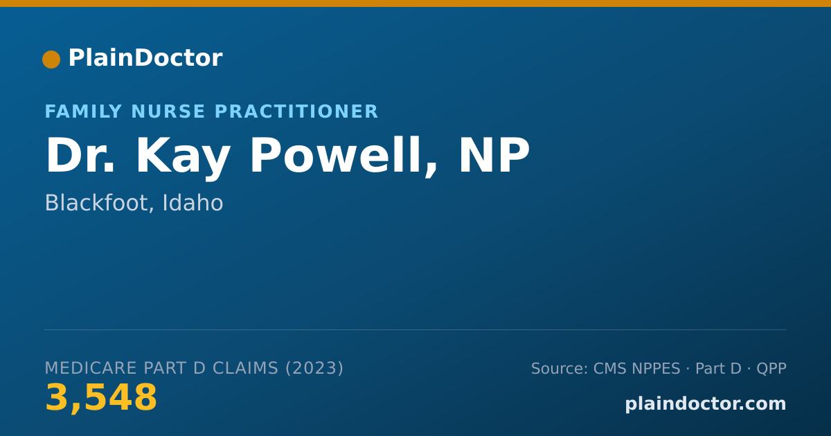 Shareable card for Kay Powell, NP - Family Nurse Practitioner, Blackfoot, ID