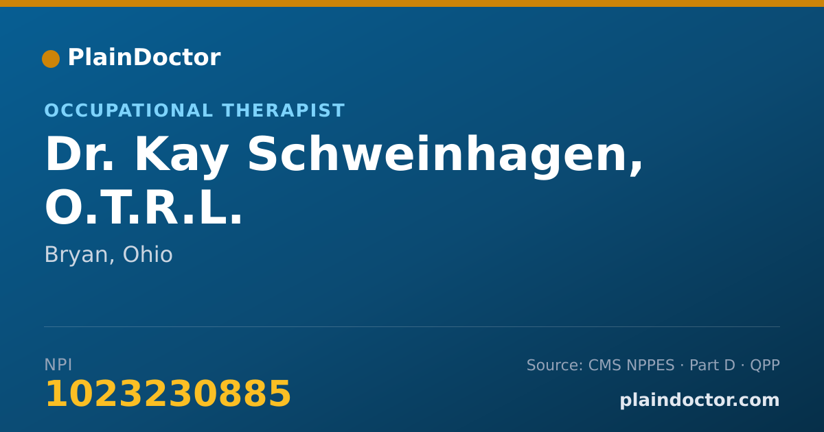 Shareable card for Kay Schweinhagen, O.T.R.L. - Occupational Therapist, Bryan, OH