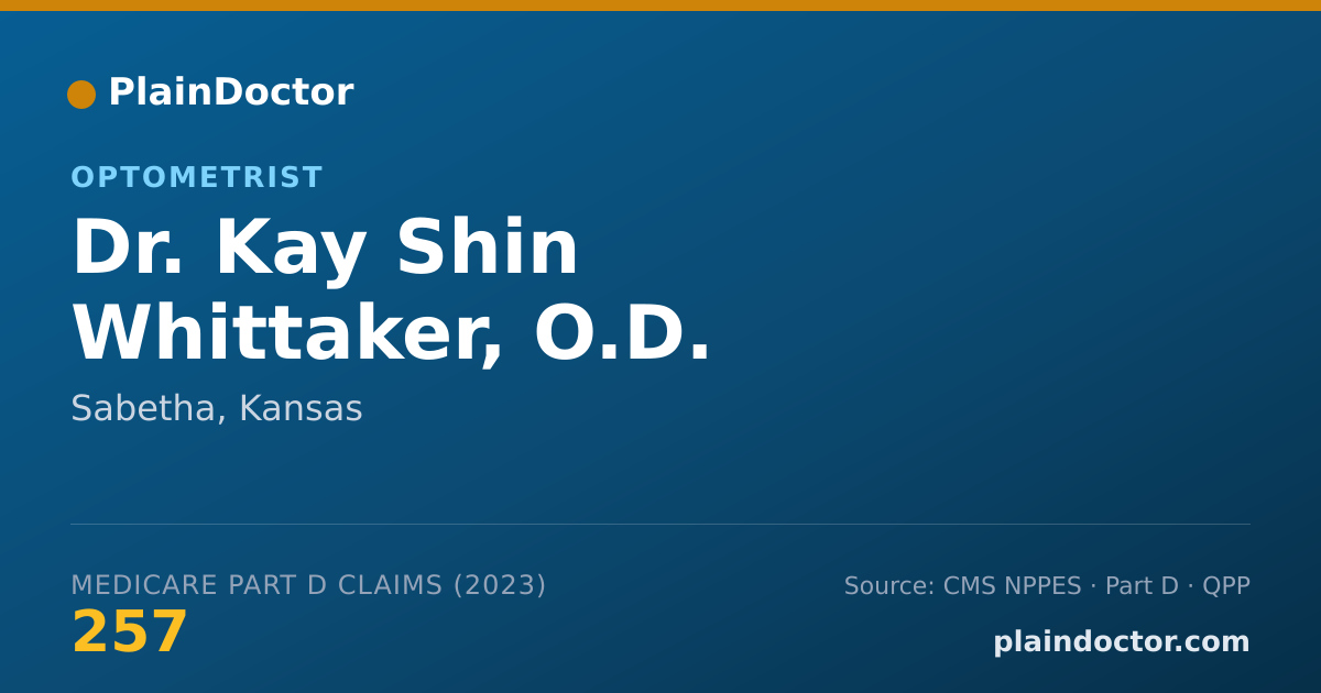 Shareable card for Kay Shin Whittaker, O.D. - Optometrist, Sabetha, KS
