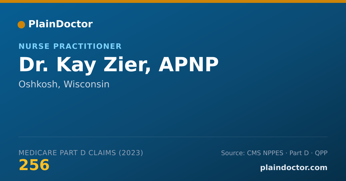 Shareable card for Kay Zier, APNP - Nurse Practitioner, Oshkosh, WI