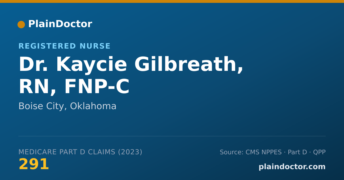 Shareable card for Kaycie Gilbreath, RN, FNP-C - Registered Nurse, Boise City, OK