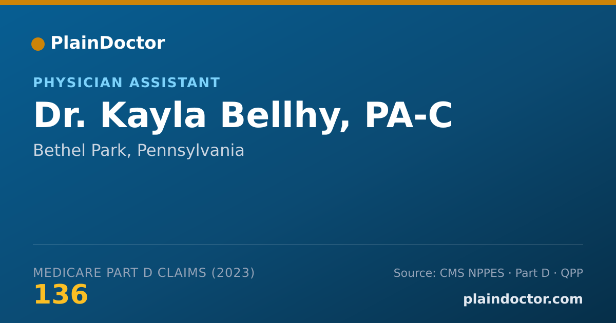 Shareable card for Kayla Bellhy, PA-C - Physician Assistant, Bethel Park, PA