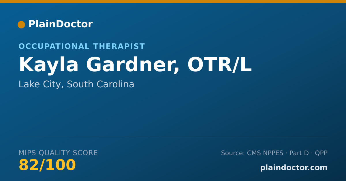 Shareable card for Kayla Gardner, OTR/L - Occupational Therapist, Lake City, SC