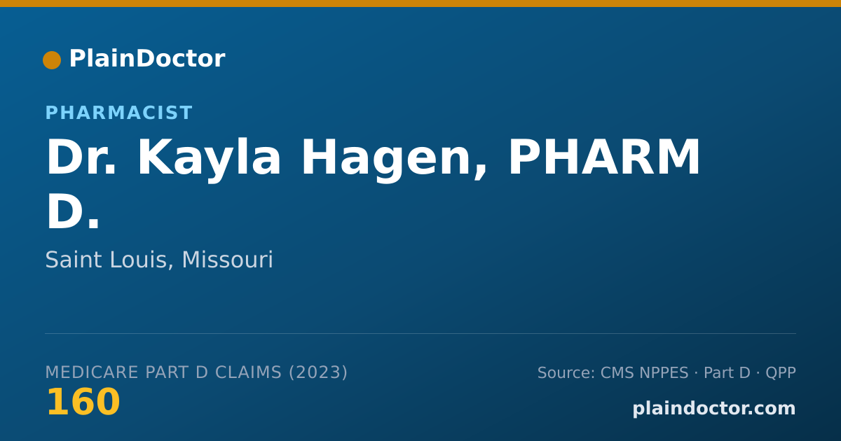 Shareable card for Kayla Hagen, PHARM D. - Pharmacist, Saint Louis, MO