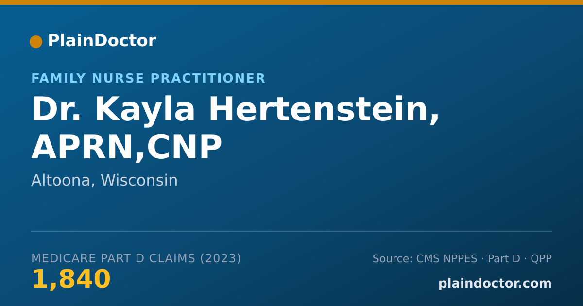 Shareable card for Kayla Hertenstein, APRN,CNP - Family Nurse Practitioner, Altoona, WI