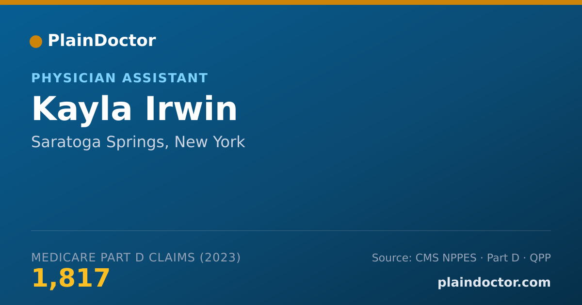 Shareable card for Kayla Irwin - Physician Assistant, Saratoga Springs, NY