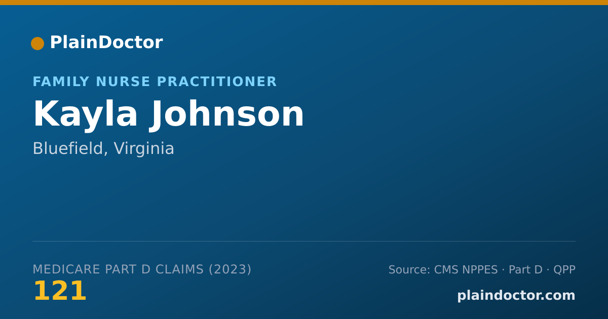 Shareable card for Kayla Johnson - Family Nurse Practitioner, Bluefield, VA