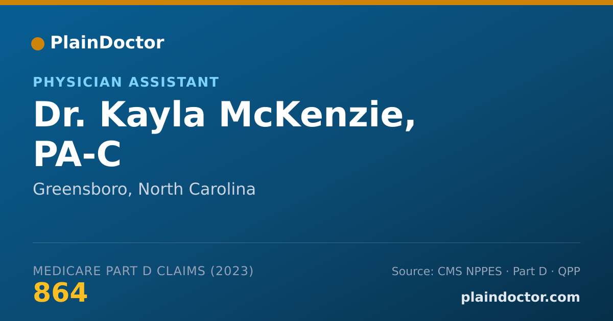 Shareable card for Kayla McKenzie, PA-C - Physician Assistant, Greensboro, NC