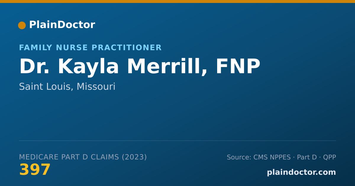 Shareable card for Kayla Merrill, FNP - Family Nurse Practitioner, Saint Louis, MO