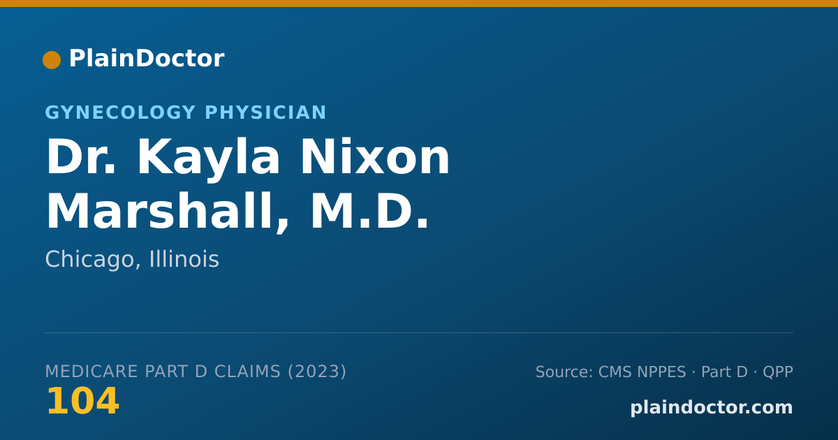 Shareable card for Kayla Nixon Marshall, M.D. - Gynecology Physician, Chicago, IL