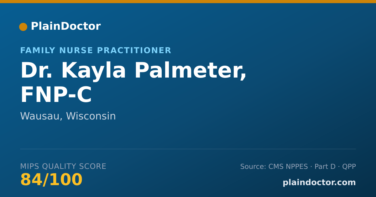 Shareable card for Kayla Palmeter, FNP-C - Family Nurse Practitioner, Wausau, WI
