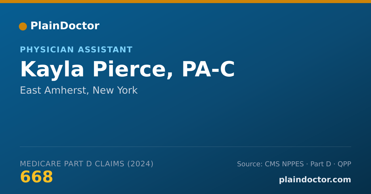 Shareable card for Kayla Pierce, PA-C - Physician Assistant, East Amherst, NY