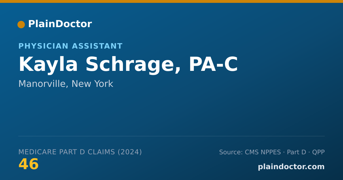 Shareable card for Kayla Schrage, PA-C - Physician Assistant, Manorville, NY