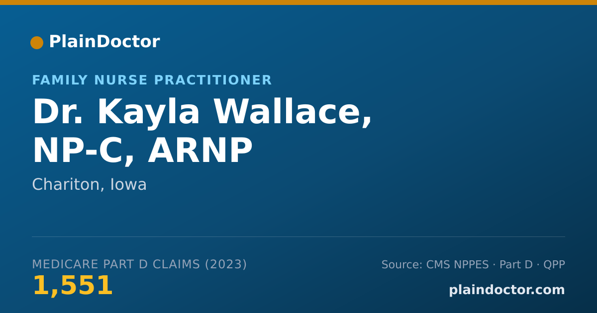 Shareable card for Kayla Wallace, NP-C, ARNP - Family Nurse Practitioner, Chariton, IA